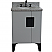 25" Single Sink Vanity in Light Gray Finish with Countertop and Sink Options