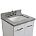 25" Single Sink Bathroom Vanity in White Finish with Countertop and Sink Options