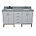 61" Double Sink Vanity in White Finish with Sink and Countertop Options