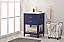 24" Modern Single Sink Vanity with Porcelain Integrated Counterop and Sink in Blue Finish
