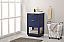 Modern 24" Single Sink Vanity with Porcelain Integrated Counterop and Sink in Blue Finish