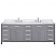 Modern 84" Double Sink Vanity with Carrara Marble Counterop in Gray Finish