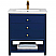 Transitional 30" Single Sink Vanity with Porcelain Integrated Counterop in Blue Finish