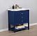 Transitional 30" Single Sink Vanity with Porcelain Integrated Counterop in Blue Finish