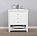 Transitional 30" Single Sink Vanity with Porcelain Integrated Counterop in White Finish