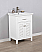 Transitional 24" Single Sink Bathroom Vanity with Porcelain Integrated Counterop in White Finish
