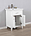 Transitional 24" Single Sink Bathroom Vanity with Porcelain Integrated Counterop in White Finish