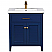 Transitional 30" Single Sink Bathroom Vanity with Porcelain Integrated Counterop in Blue Finish