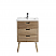 Rustic 24" Single Sink Bathroom Vanity with Porcelain Integrated Counterop in Natural Distressed Wood Finish
