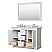 48" Double Bathroom Vanity in White with Countertop, Sinks and Mirror Options