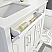 36" Single Sink Vanity White Finish with Cultured Marble Countertop with Matching Backsplash