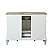48" Single Sink Vanity in Antique White with Stone Vanity Top in Travertine with White Basin