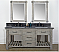 72" Rustic Solid Fir Double Sink Vanity in Grey Driftwood - No Faucet with Countertop Options