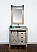 36" Rustic Solid Fir Barn Door Style Single Sink Vanity - No Faucet with Countertop Options