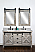 60" Rustic Solid Fir Barn Door Style Double Sink Vanity in White Washed - No Faucet with Countertop Options