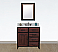 36" Rustic Solid Fir Single Sink with Iron Frame Vanity in Brown Driftwood - No Faucet with Countertop Options