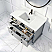 Issac Edwards Collection 42" Single Sink Bathroom Vanity in Gray Finish with Cultured Marble Top