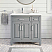 36" Single Sink Vanity Gray Finish with Cultured Marble Countertop with Matching Backsplash