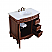 36" Deep Chestnut Finish Vanity with Matching Medicine Cabinet, Mirror, or Linen Cab Option 