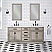 Solid Hardwood 72" Double Bathroom Vanity, Distressed Grey Oak Finish, with Matching Mirrors 