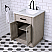 Chestnut 24" Single Bathroom Vanity with Seamless Italian Carrara White Marble Top