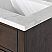 24" Brown Oak Single Bathroom Vanity with Seamless Italian Carrara White Marble Top