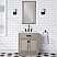 30" Gray Oak Single Bathroom Vanity with Seamless Italian Carrara White Marble Top