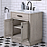30" Gray Oak Single Bathroom Vanity with Seamless Italian Carrara White Marble Top