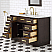 48" Brown Oak Single Bathroom Vanity with Seamless Italian Carrara White Marble Top