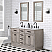 60" Gray Oak Double Bathroom Vanity with Seamless Italian Carrara White Marble Top