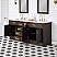 72" Brown Oak Double Bathroom Vanity with Seamless Italian Carrara White Marble Top