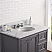 36" Wide Cashmere Grey Single Sink Carrara Marble Bathroom Vanity