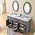 60" Cashmere Grey Double Sink Bathroom Vanity with Carrara White Marble Top