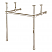 30" Wide Single Wash Stand Only in Polished Nickel Finish