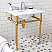 30" Wide Single Wash Stand Only in Satin Gold Finish