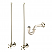 30" Wide Single Wash Stand Only with Polished Nickel (PVD) Finish