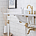 72" Wide Double Wash Stand Only with Satin Gold Finish
