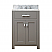 24" Cashmere Grey Single Sink Bathroom Vanity with Carrara White Marble Top