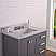 36" Cashmere Grey Single Sink Bathroom Vanity with Carrara White Marble Top