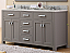 60" Cashmere Grey Double Sink Bathroom Vanity with White Carrara Marble Top