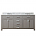 72" Cashmere Grey Double Sink Bathroom Vanity with White Carrara Marble Top