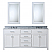 72" Pure White Double Sink Bathroom Vanity with White Carrara Marble Top