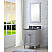 24" Earl Grey Single Sink Bathroom Vanity with Blue Limestone Granite Top