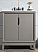 30" Single Sink Carrara White Marble Vanity In Cashmere Grey Finish