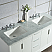 60" Double Sink Carrara White Marble Vanity In Pure White Finish