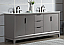 72" Double Sink Carrara White Marble Vanity In Cashmere Grey Finish