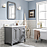 36" Single Sink Quartz Carrara Vanity In Cashmere Grey