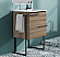 24" Single Sink Vanity 2 Drawer, Ceramic Sink with Metal Legs and Towel Bar