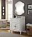 34” Single Sink Victorian Cottage Style Bathroom Vanity with White Marble Counter Top