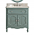 34” Single Sink Victorian Cottage Style Bathroom Vanity Vintage Blue Finish with White Marble Counter Top